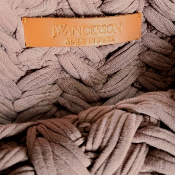 JW ANDERSON Knitted Shopper Tote Bag, Taupe, NWT - Picture 11 of 14